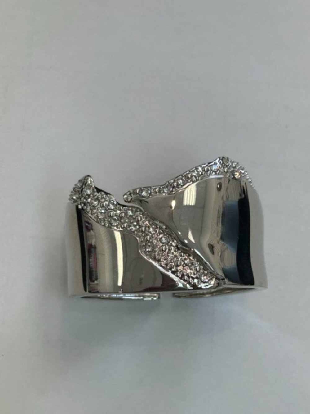 Silver Rhinestone Bangle Bracelet